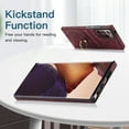 thumbnail image 4 of Allytech Case for Samsung Galaxy Note 20 Ultra 6.9 inch,Shockproof Premium PU Leather Finger Ring Holder ID Credit Card Slots Phone Case Cover,Winered, 4 of 8