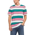 thumbnail image 2 of Striped T Shirts for Men 2026 Summer Casual Short Sleeve Crewneck Color Block Tee Shirt Streetwear, 2 of 5