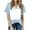 Light Blue, variant on Spring Tops for Women Plus Size 2025 Women's Fashion Solid Loose Short Sleeve T-shirt Pullover