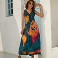 thumbnail image 3 of Maxi Dress World Map Art Series Dress Old Map Korean Fashion Bohemia Long Dresses Female Vintage Graphic Gift Idea, 3 of 7