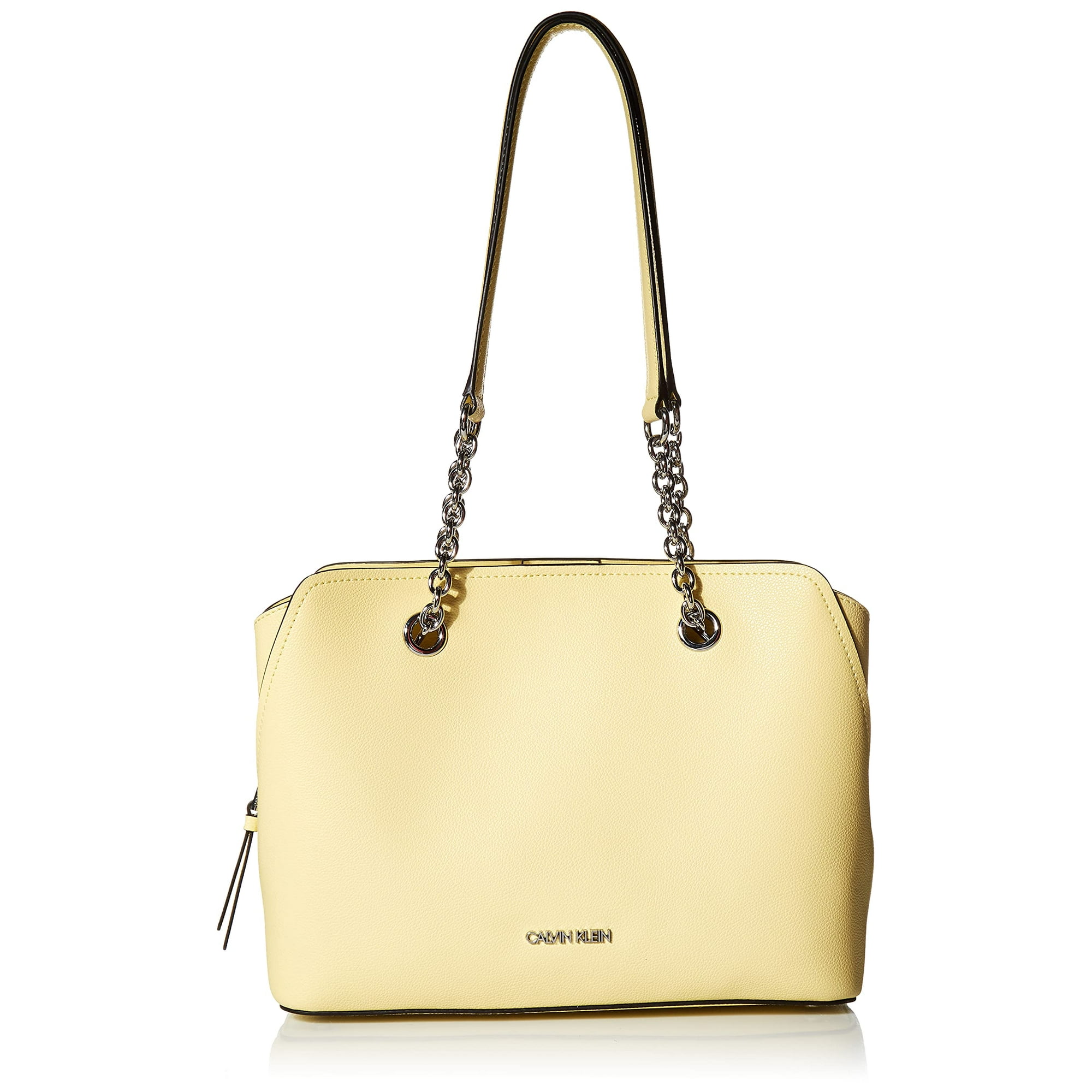 Calvin Klein Hailey Micro Pebble Triple Compartment Chain Satchel, Lemon | Walmart Canada Calvin Klein Hailey Micro Pebble Triple Compartment Chain Satchel, Lemon | Walmart Canada