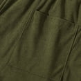 thumbnail image 5 of Wyobmus Mens Corduroy Shorts Casual Short Drawstring Elastic Waist Lightweight Summer Beach Shorts with Pocket Olive Green, 5 of 7