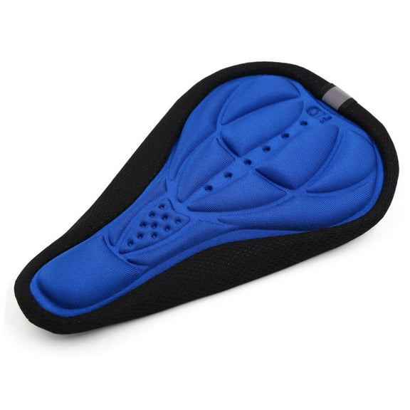 Bike Bicycle Soft Silicone Saddle  Cover Cushion Pad Black Blue
