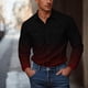 thumbnail image 1 of Blusa y camisa de manga larga con cuello vuelto para hombre, estilo informal, a la moda, con botones, bolsillos dobles y estampado degradado, camisa de trabajo de manga larga con cuello vuelto, blusa, 1 of 5