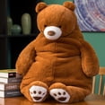 thumbnail image 1 of 30-80 Cm New Crocodile Panda Bear Duck Plush Pillow Dolls Stuffed Soft Animal Cushion Lovely Shiba Inu Husky Tiger Toysbear30 cm Deng Xun unisex, 1 of 2