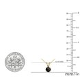 thumbnail image 2 of Dazzlingrock Collection Round Black Diamond Solitaire Pendant for Women with 18 Inch Gold Chain (0.25 ctw, Color Black, Clarity Opaque) in 14K Yellow Gold, 2 of 3