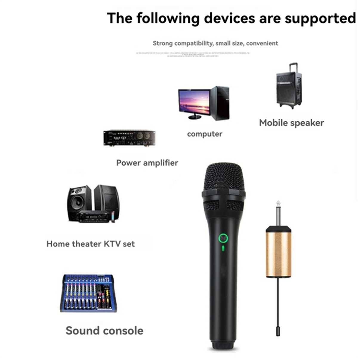Micrófono inalámbrico profesional plug and play para karaoke, canto y DJ al aire libre 7