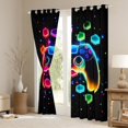 thumbnail image 3 of Manfei Multicolor Cartoon Console Black Out Curtains,Gamer Gaming Curtains Pack of 2 (42x63 Each),Rainbow 3D Hexagon Bedroom Curtains For Adults,Luxury Bedroom Decor, 3 of 6