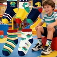 thumbnail image 4 of TELOLY 5Pairs Kids Socks,9-12 Years Old Boys Socks 4-6 Years,Sports Socks Girls Socks 6-8 Years Old,Style1,Size 33-37, 4 of 7