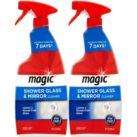 (2 Pack) Magic Shower Glass & Mirror Cleaner, 28 fl
