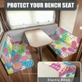 thumbnail image 2 of Yuyamidu Easter Egg RV Dinette Cushion Covers Daisy Camper Cushion Slipcovers 2 Pack RV Seat Covers Stretchy RV Dinette Couch Protector for RV Camper Accessories, 2 of 7