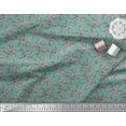 thumbnail image 2 of Soimoi Poly Georgette Fabric Leaves & Floral Block Fabric Prints by Yard 42 Inch Wide, 2 of 3