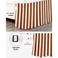 thumbnail image 3 of Burnt Orange Stripe Wrap Around Bed Skirts for King Bed 16" Drop,Bed Skirt with Adjustable Elastic Belt Dust Ruffle Bed Valance for Bedroom Hotel Luxury Farmhouse Striped Abstract Art Bed Frame Cover, 3 of 7