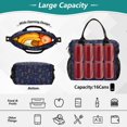 thumbnail image 4 of Large Insulated Lunch Bags for Women Men Leakproof Thermal Meal Lunch Tote Bag for Office Work Picnic Travel Palm Trees and Pineapples Pattern 9L, 4 of 5