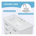 thumbnail image 6 of GDF Studio 36" Bathroom Vanity with Ceramic Sink, Freestanding Cabinet with Drawer, Soft-Close Door, White, 6 of 9
