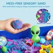 Klever Kits Sensory Bin, Outer Space Themed with Glow-in-The-Dark Alien Figure, Play Sand Toy Gifts for Boys Girls Age 3+