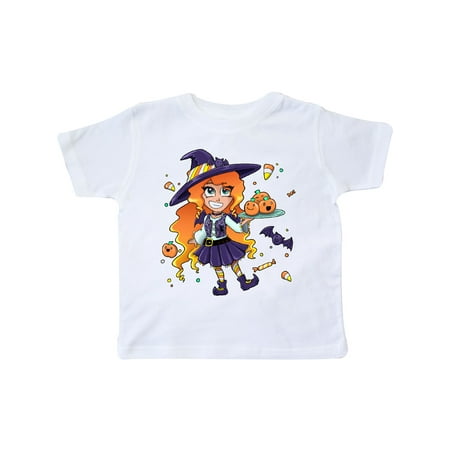 

Inktastic Halloween Candy Corn Witch with Pumpkins Gift Toddler Boy or Toddler Girl T-Shirt
