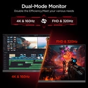 KOORUI 27” 4K Gaming Monitor, UHD 160Hz/Up to 320Hz Fast IPS Computer Monitor OD 1ms, HDR 400, Adaptive-sync, VESA, New