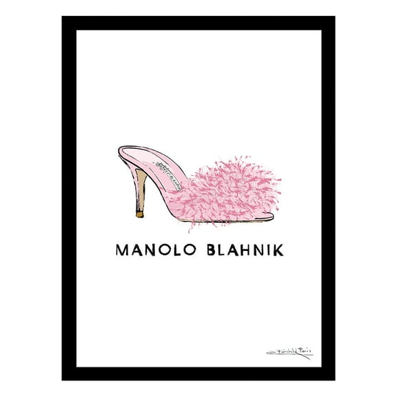 Fashion Designer Glam Shoe - Framed Print