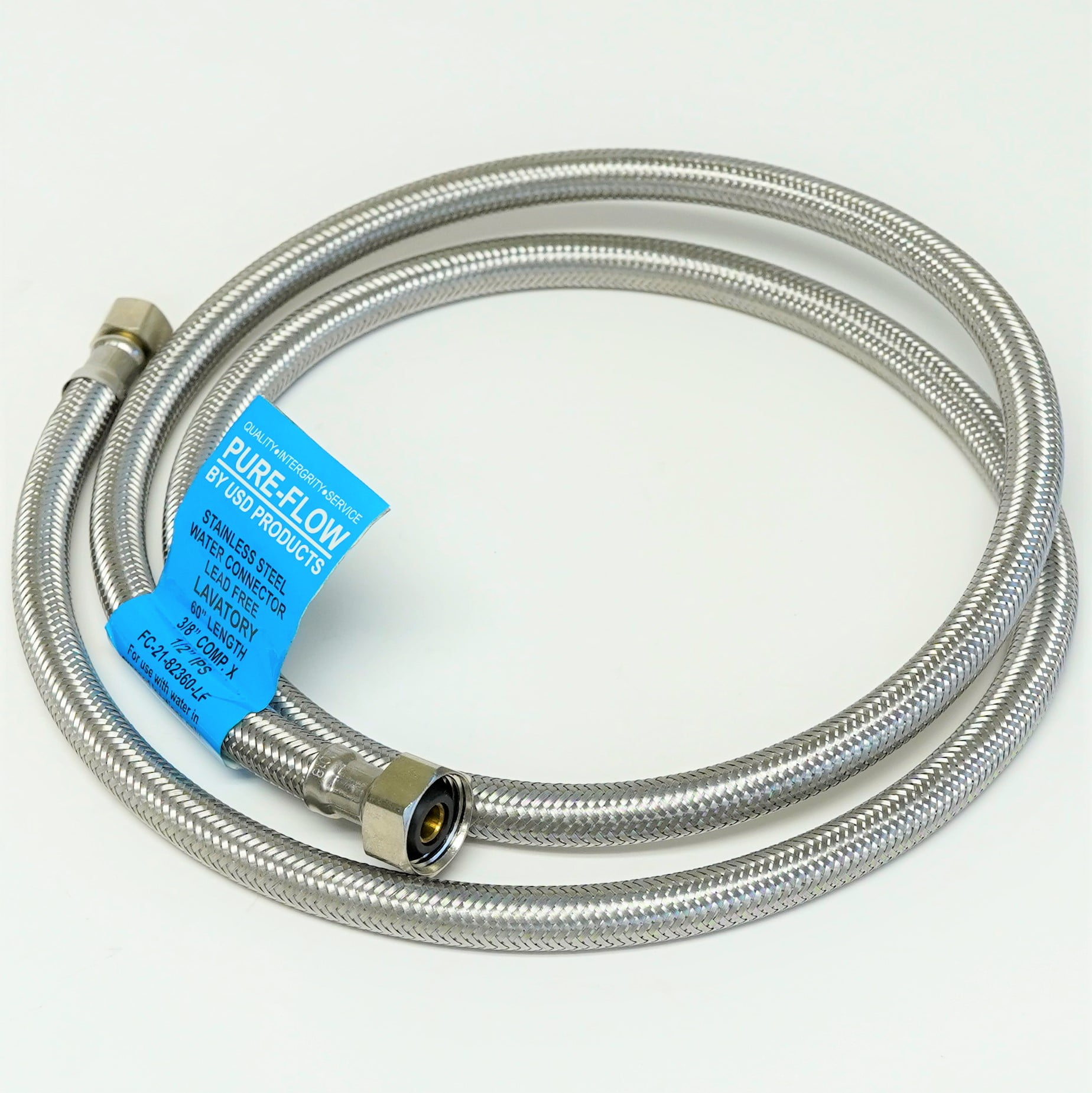 *STAINLESS STEEL 23" 3/8" FEMALE THREAD COLD AND HOT WATER LINE FREE SHIPPING 