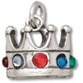thumbnail image 1 of Sterling Silver 24" Unisex 1.5mm Box Chain 3D Believers Heavenly Crown Pendant Necklace, 1 of 2