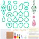 thumbnail image 5 of Eigraketly Conjunto de accesorios de molde de aretes de arcilla polimérica colgante universal hacer Prop diferentes formas joyería hecha a mano Verde claro 2piezas, 5 of 6