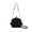 black, variant on Women's Suede Woven Clutch - Retro Shell Shaped Crossbody with Kiss Lock, Quilted Shoulder Handbag