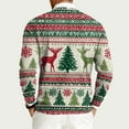 thumbnail image 4 of Dwelliawo Mens Christmas Sweater Knit Graphic Xmas Snowflake Sweater Lightweight Long Sleeve Ribbed Sweaters Relax Fit Christmas Pullover Sweaters Clearance Khaki 3XL, 4 of 6
