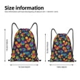 thumbnail image 4 of Kdxio Colorful Pineapples1 Print Drawstring Backpack Bag,Waterproof Draw String Back Sack, Gym Drawstring Bags Swim Bag For Unisex, 4 of 9