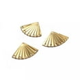 thumbnail image 4 of GKNET 30X Brass Folded Fan Charms 5 Holes Chandelier Earring Connector For Diy Jewelry, 4 of 6