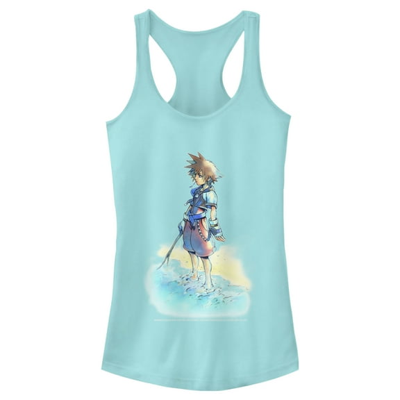 Junior's Kingdom Hearts 1 Hero by the Shore  Racerback Tank Top Cancun Medium