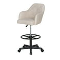 thumbnail image 6 of VECELO Office Chair with Armrests, Height Adjustable PU Leather Ergonomic Desk Chair, Computer Chair with Footrest Ring, Beige, 6 of 8