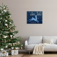 thumbnail image 2 of Peace Jumping Deer Snowflakes Holiday Graphic Art Gallery Wrapped Canvas Print Wall Art, 2 of 7