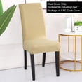 thumbnail image 2 of Dining Chair Cover Stretch Stool Slipcover Chair Seat Cover (M,Champagne Color), 2 of 9