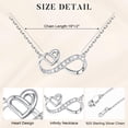 thumbnail image 5 of Turandoss Infinity Heart Necklace Aunt Gifts from Niece 925 Sterling Silver Chain 14K White Gold Plated Personalized Jewelry Mothers Day Birthday Gifts for Women Her, 5 of 7
