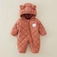 thumbnail image 2 of Kogui Winter Snowsuit for Baby Boy Toddler Snowsuit Cute Baby Bear Suit Winter Coat Warm Hooded Jumpsuit for Boys Girls Size 3 6 Months (Red,3-6 Months), 2 of 4