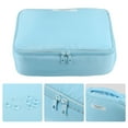 thumbnail image 3 of Unique Bargains Floral Makeup Bag Zipper Flower Cosmetic Pouch Blue, 3 of 6