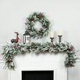 thumbnail image 3 of Northlight Flocked Calloway Fir Artificial Christmas Garland - 7' x 12"  - Unlit, 3 of 9