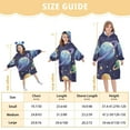 thumbnail image 3 of Planets in Space Oversized Wearable Blanket Hoodie Sweatshirt Flannel for Unisex Girls Boys, 3 of 7
