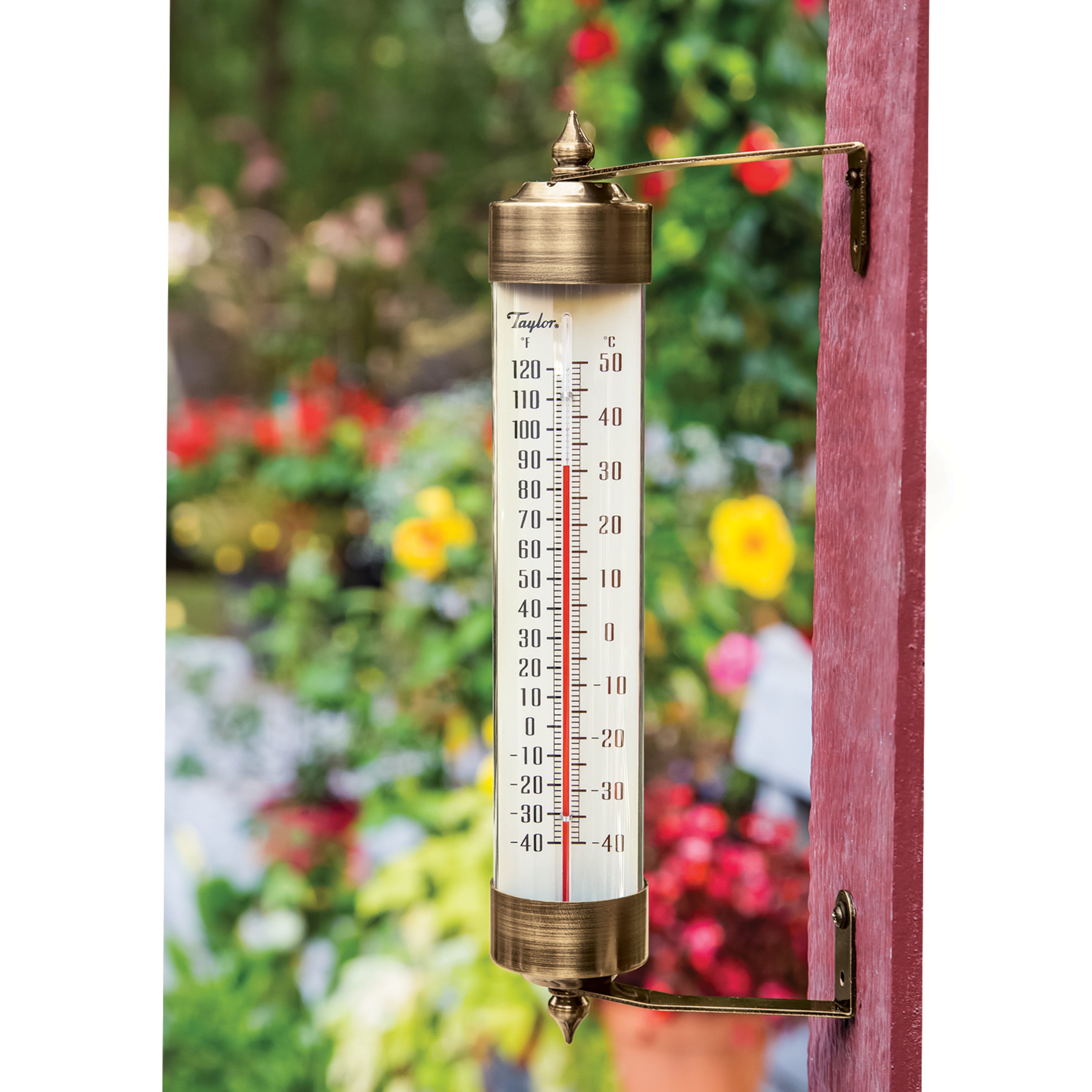 Taylor Precision Products 12.25-Inch Long Glass Tube Thermometer in Copper