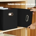 thumbnail image 6 of Fabric Cloth Storage Bins with Lid, Foldable Storage Cube Bins Organizer with Dual Handles Foldable Baskets for Home Bedroom Organizer, 1pcs (Black), 6 of 6