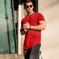 thumbnail image 2 of Men's Casual Short-sleeved Sports Fitness T-shirt, 2 of 3