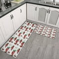 thumbnail image 2 of Red Christmas Farm and Truck Pattern Kitchen Rugs Sets Of 2,Anti Fatigue Kitchen Mat Rugs Non Slip Washable,Decorative Kitchen Floor Mats for Kitchen,Sink,Laundry,17"x30"+17"x47", 2 of 7