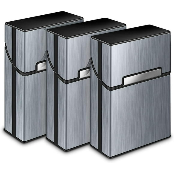 Cigarette Case 3pcs Cigarette Box Holder Men Aluminum Plastic Cigarette Holder Cigarette Package Case Cigarette Pack With Magnetic Closure