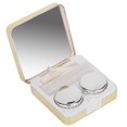 thumbnail image 3 of Estuche para lentes de contacto portátil, caja de almacenamiento, soporte para contenedor de lentes de contacto cosméticos (Beige), 3 of 8