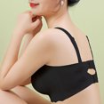 thumbnail image 5 of Aoochasliy Bras for Women Strapless Wire Free Underwire Large Size Thin Cup Lace Women Casual, 5 of 7