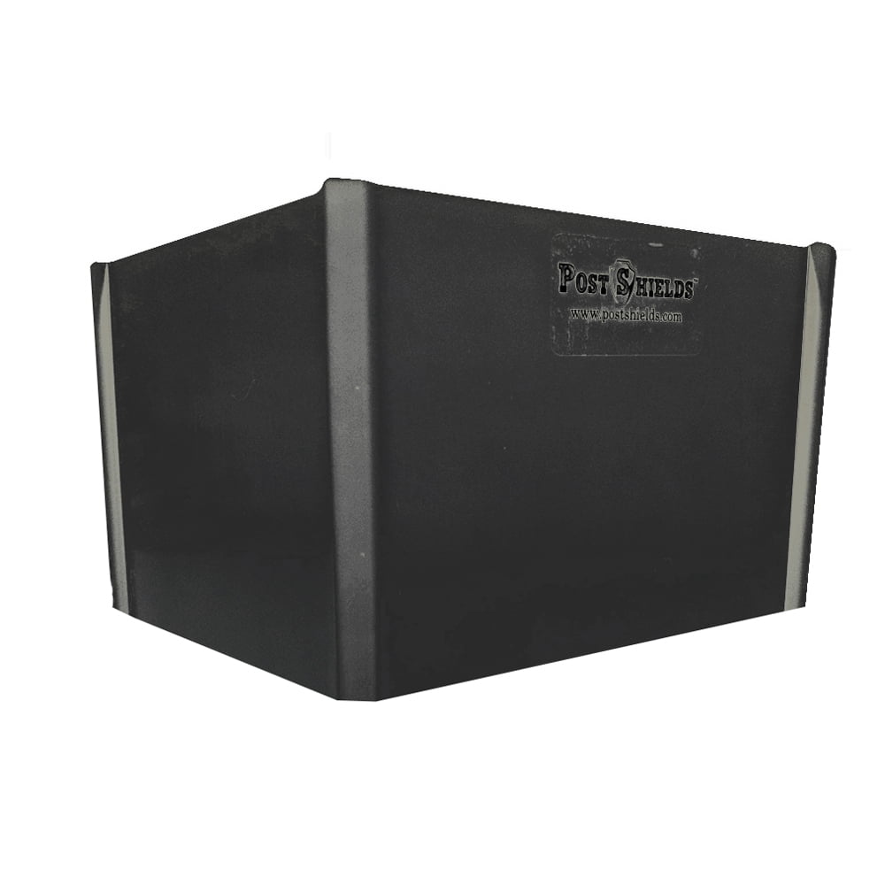Post Shields Black 6" L x 6" W x 4" H Mailbox & Fence Sleeve Trimmer