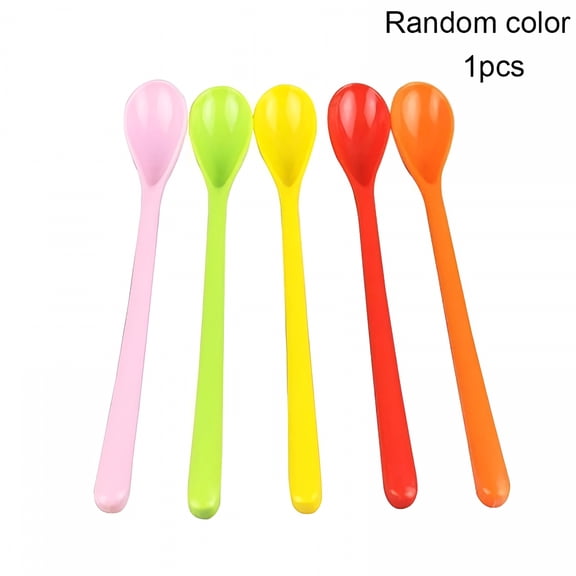 ACDANC Plastic Appetizer Ice Cream Spoons Long Handle Soup Spoons