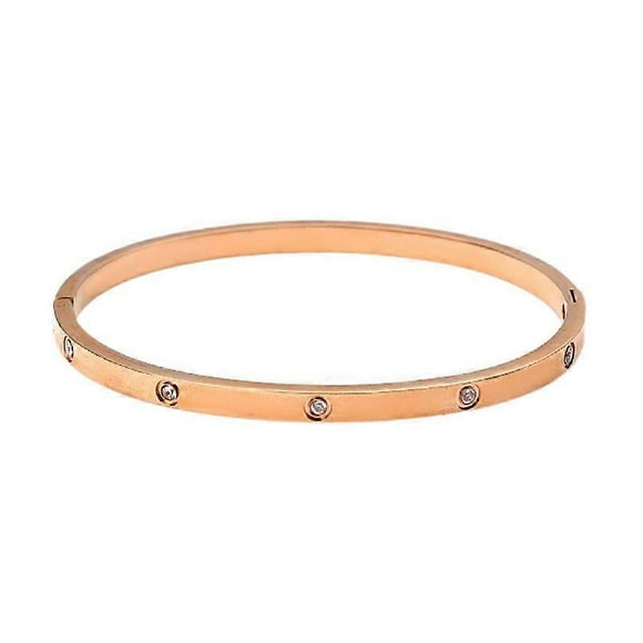 Fossil women's stainless steel bracelet with glitter