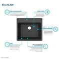 thumbnail image 6 of Elkay ELG2522MB0 Quartz Classic 25" Drop In Single Basin Quartz Composite Kitchen Sink -, 6 of 7